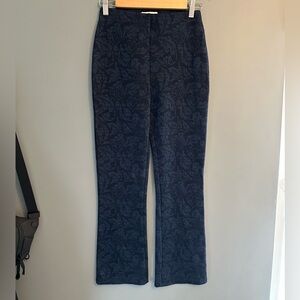 Urban Outfitters Navy Floral Boot Cut Pants